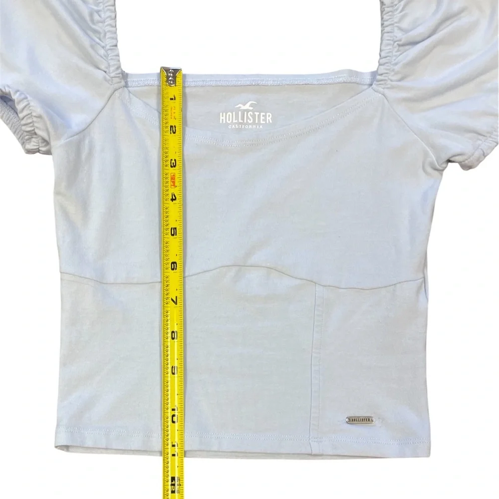 💖 5 for $25 💖 Hollister Puff-Sleeve Top Baby Blue XS - Picture 5 of 7